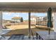 View of the backyard featuring a trampoline and outdoor seating area under the covered patio at 123 Clauser N Rd, Mount Holly, NC 28120