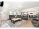 Open-concept living room and kitchen, featuring a comfortable sectional sofa, and a modern design at 123 Clauser N Rd, Mount Holly, NC 28120