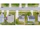 Aerial view showing the house with approximate property lines at 128 Millen Dr, Mooresville, NC 28115