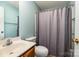Full bathroom featuring a vanity, toilet, and shower with curtain at 151 Birkdale Dr, Salisbury, NC 28144