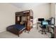 Bedroom features a wooden bunk bed, plush carpet, and natural light at 15138 Callow Forest Dr, Charlotte, NC 28273