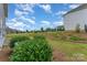 Spacious fenced backyard with manicured landscaping and a well-maintained lawn at 1766 Loggerhead Dr, Lancaster, SC 29720