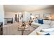 Bright upstairs loft with neutral carpet, featuring a sitting area and study space at 1766 Loggerhead Dr, Lancaster, SC 29720