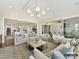 Open concept living room with hardwood floors, fireplace, neutral decor and access to outdoor living at 2013 Garden View Ln, Weddington, NC 28104