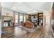 Inviting living room featuring a fireplace, built-in shelves, recessed lighting, and stylish decor at 260 Charlie Stacks Rd, Lancaster, SC 29720