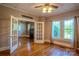 Inviting living room with hardwood floors, natural light, and decorative ceiling at 312 Gold Hill Ave, Rockwell, NC 28138
