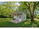 Outdoor workshop shed with porch and swing to enjoy the nature at 312 Gold Hill Ave, Rockwell, NC 28138