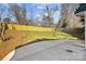 Fenced backyard with a grassy slope and concrete patio at 4627 Eaves Ln, Charlotte, NC 28215