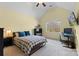 Comfortable bedroom with a vaulted ceiling, window and desk area at 518 May Green Dr, Clover, SC 29710