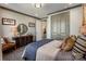 The bedroom features neutral paint, wood flooring and a rustic wood dresser at 6026 Gray Shadow Ct, York, SC 29745