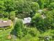 Aerial view of the property surrounded by lush greenery and neighboring homes at 8509 Anette Ave, Mint Hill, NC 28227