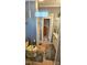 Bathroom showcasing vanity, lots of storage, and a walk-in shower with glass door at 112 Trestle Cir, New London, NC 28127