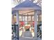 Cozy gazebo with seating, offering scenic views, a serene space for relaxation and entertaining at 112 Trestle Cir, New London, NC 28127