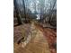 Wooden boardwalk pathway leading through a wooded area with views of the lake at 112 Trestle Cir, New London, NC 28127