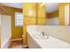 Bathroom featuring a shower/tub combo, toilet, and single vanity at 1142 Canterbury Dr, Lancaster, SC 29720