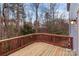 Private backyard deck with beautiful wooded view at 12302 Volusia Ct, Charlotte, NC 28262
