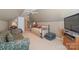 Bonus room boasts a ceiling fan and a window to let in the natural light at 1529 Indian Springs Nw Dr, Conover, NC 28613
