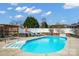 Relaxing backyard featuring a refreshing in-ground pool, patio, and pergola at 1529 Indian Springs Nw Dr, Conover, NC 28613