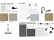 Detailed selection of designer finishes, including modern hardware, stylish flooring, and elegant lighting fixtures at 17022 Malone Ln, Mint Hill, NC 28227
