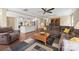 Open-concept living room flows into a modern kitchen with stainless steel appliances at 224 Alexandria Dr, Mooresville, NC 28115