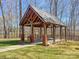 Community pavilion with picnic tables on a sunny day at 224 Alexandria Dr, Mooresville, NC 28115