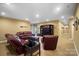Spacious living room with recessed lights, leather furniture, and neutral color scheme offers a welcoming atmosphere at 226 Hermance Ln, Mooresville, NC 28117