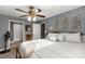 Bright primary bedroom with white linens, accent lighting, and neutral wall color at 363 Arrowood Ave, Lancaster, SC 29720