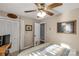 Inviting bedroom with neutral tones, a comfortable bed, and ample closet space at 363 Arrowood Ave, Lancaster, SC 29720