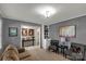 Stylish living room with neutral colors and a view into the entryway at 363 Arrowood Ave, Lancaster, SC 29720