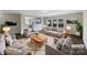 Cozy, virtually staged living room with stylish furniture and lots of natural light at 722 Ladino Ln, Clover, SC 29710