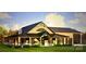 Craftsman home with stone chimney, covered porch, gabled roof, and a three-car garage at 108 Winners Cir # 5, Mooresville, NC 28117