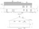 Blueprint of rear elevation featuring insulated steel garage door, barn door, standing seam metal roofing, and detailed notes at 118 Winners Cir # 4, Mooresville, NC 28117