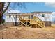 Exterior showcasing the wooden deck, house siding and foundation at 132 Shady Grove Rd, Kings Mountain, NC 28086