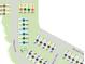 Close-up view of a community map with detailed lot numbers and street names at 1425 Lithium Ln, Charlotte, NC 28211