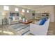 Bright, open living room featuring neutral furniture, hardwood floors, and large windows for natural light at 15311 Lake Ridge Rd, Charlotte, NC 28278