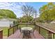 Outdoor deck features an outdoor table with seating for outdoor entertaining and dining at 1644 Morningside Dr, Charlotte, NC 28205