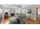 Bright living room with hardwood floors, a fireplace, and comfortable furniture at 1644 Morningside Dr, Charlotte, NC 28205