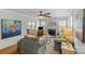 Cozy living room with a brick fireplace, hardwood floors, and a comfortable seating area at 1644 Morningside Dr, Charlotte, NC 28205