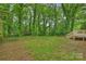 The spacious backyard features trees and a deck area for relaxing at 1837 Academy St, Charlotte, NC 28205