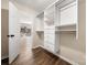Organized walk-in closet with custom shelving and drawers for optimal storage at 205 King David Ln, Gastonia, NC 28056