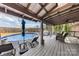 Enjoy outdoor living on this spacious deck overlooking the pool and wooded area at 2540 Deal Rd, Mooresville, NC 28115