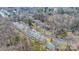 An aerial view of the property with its townhome community surrounded by mature trees and landscaping at 413 19Th Avenue Ne Ct, Hickory, NC 28601