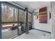 Relaxing deck area accessible through a large sliding door, perfect for outdoor lounging and enjoying the scenery at 413 19Th Avenue Ne Ct, Hickory, NC 28601