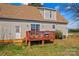 Exterior of the home with an elevated deck with a door leading to the interior at 655 Mock Mill Rd, Statesville, NC 28677