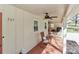 Cozy covered porch with seating, perfect for enjoying the outdoors, a ceiling fan, and classic charm at 737 Waverly Pl, Statesville, NC 28677