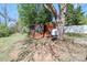 A practical storage outbuilding in a well-maintained yard at 737 Waverly Pl, Statesville, NC 28677