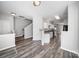 Stylish kitchen featuring modern appliances and connecting seamlessly to the staircase at 4221 Coulter Xing, Charlotte, NC 28213