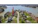 An aerial view reveals the home's prime location within a sought-after lakefront community at 4300 Pointe Norman Dr, Sherrills Ford, NC 28673