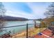 Cozy backyard deck area with water views at 4846 Midway Sand Rd, Hickory, NC 28601