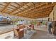 View of a covered patio area furnished with chairs, sofas, and a table at 5140 Old Monroe Rd, Indian Trail, NC 28079